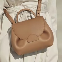 外贸跨境热卖polen*笑脸包高级感拼接设计小猪包通勤单肩斜跨包女