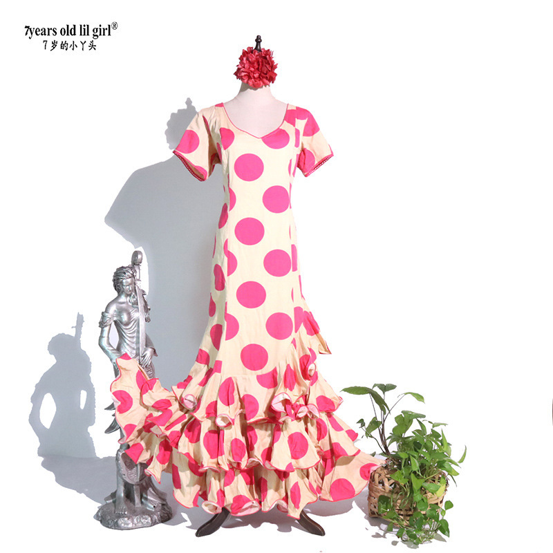 Brand Original Flamenco Spanish Dance Skirt Dress Performance Costume Dance Skirt Ene17