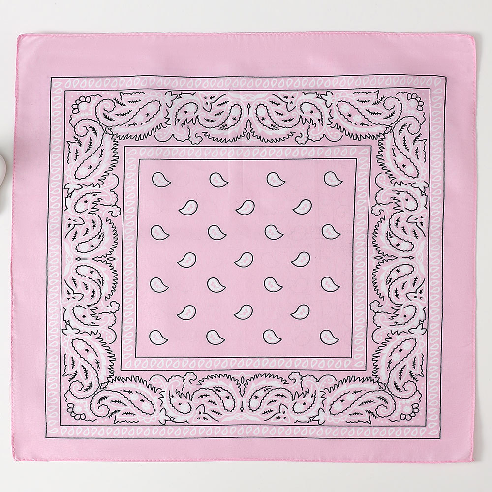 Bandana Cuadrada de Estampado Paisley 53cm de Poliéster para Deportes y Hip Hop