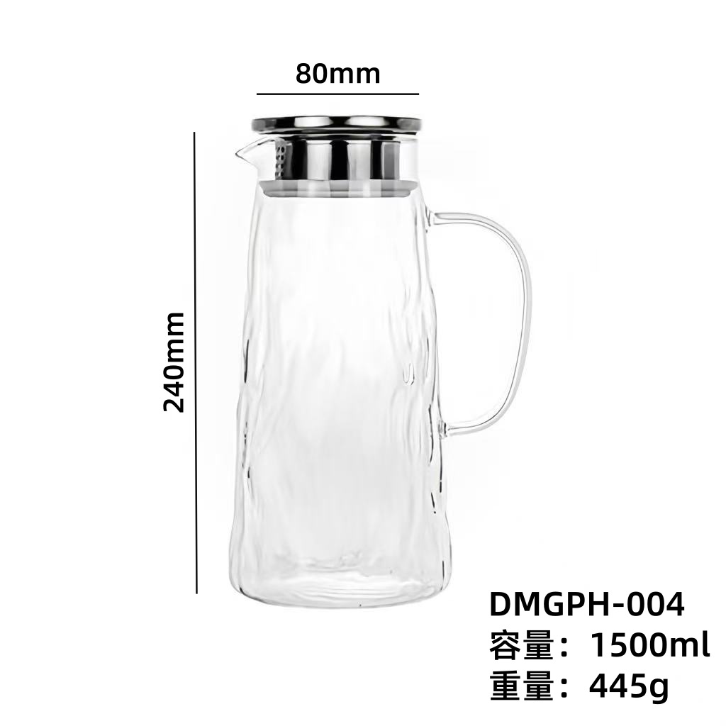 martillo japonés de alto boro tetera de vidrio tetera de té resistente al calor de gran capacidad tetera de agua fría tetera de bebida caliente tetera de jugo tetera doméstica