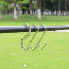 Outdoor S-shaped hook camping stainless steel simple metal hook carabiner connection buckle storage storage hook