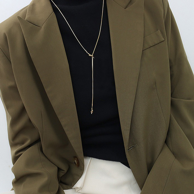 11g Weight Vacuum Plating Gold Plating Process 14K Gold Plated, Rose Gold Plated Plating Material 304 Stainless Steel Pendant Material Stainless Steel 14K Gold Plated Rose Gold Plated Lady Plating Solid Color Long Necklace