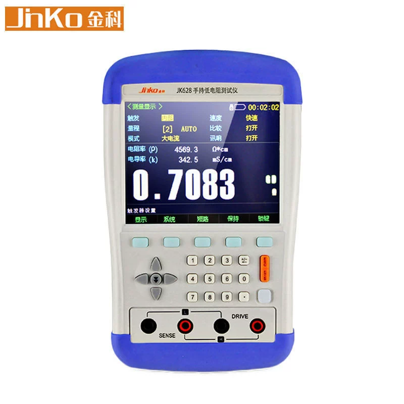 Jinke JK628 Ручной прибор постоянного тока с низким сопротивлением цифровой миллиметр микро-измеритель с высокой точностью измерения сопротивления