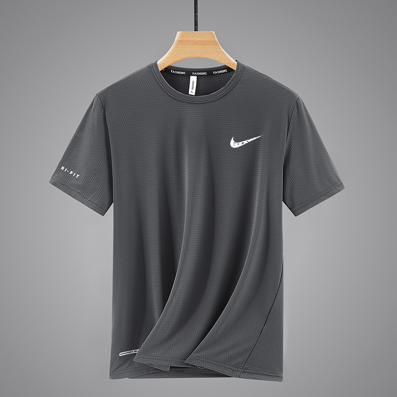 Ice silk short-sleeve t-shirt for men, sports half-sleeve, quick-dry, oversized, with a cooling effect, 2026, plus size, thin inner layer Ice silk short-sleeve t-shirt for men, sports half-sleeve, quick-dry, oversized, with a cooling effect, 2026, plus size, thin inner layer