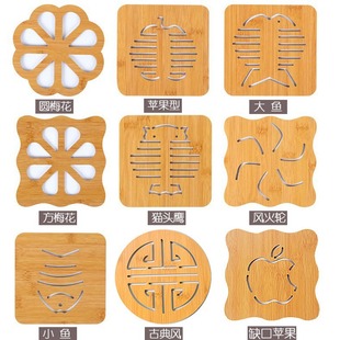 Wooden Cartoon Insulation Mat Dining Table Mat Pot Mat Creative Cute Mat Tea Coaster Bowl Mat Coaster