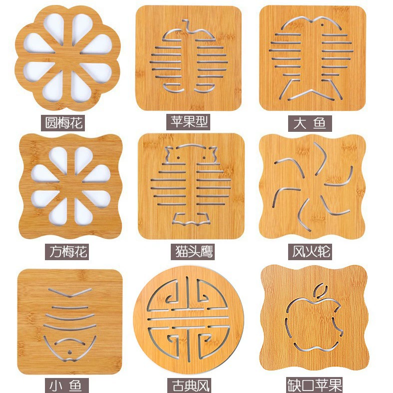 Деревянный мультяшный изоляционный коврик, коврик для обеденного стола, коврик для горшка, креативный милый коврик, подставка для чая, коврик для чаши, подставка для чашки