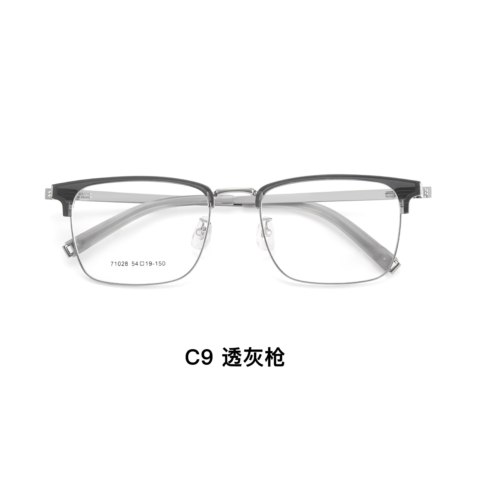 VOSS con un marco de cejas elástico y cómodo temperamento gris permeable, marcos de gafas comerciales para hombres, fábrica directa de gafas