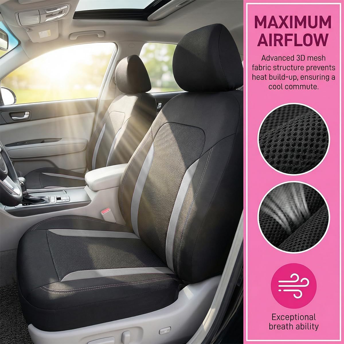 Cross-border foreign trade source factory, all-season universal car seat covers, fabric with double waistline, bestseller on Amazon, Wish, and AliExpress