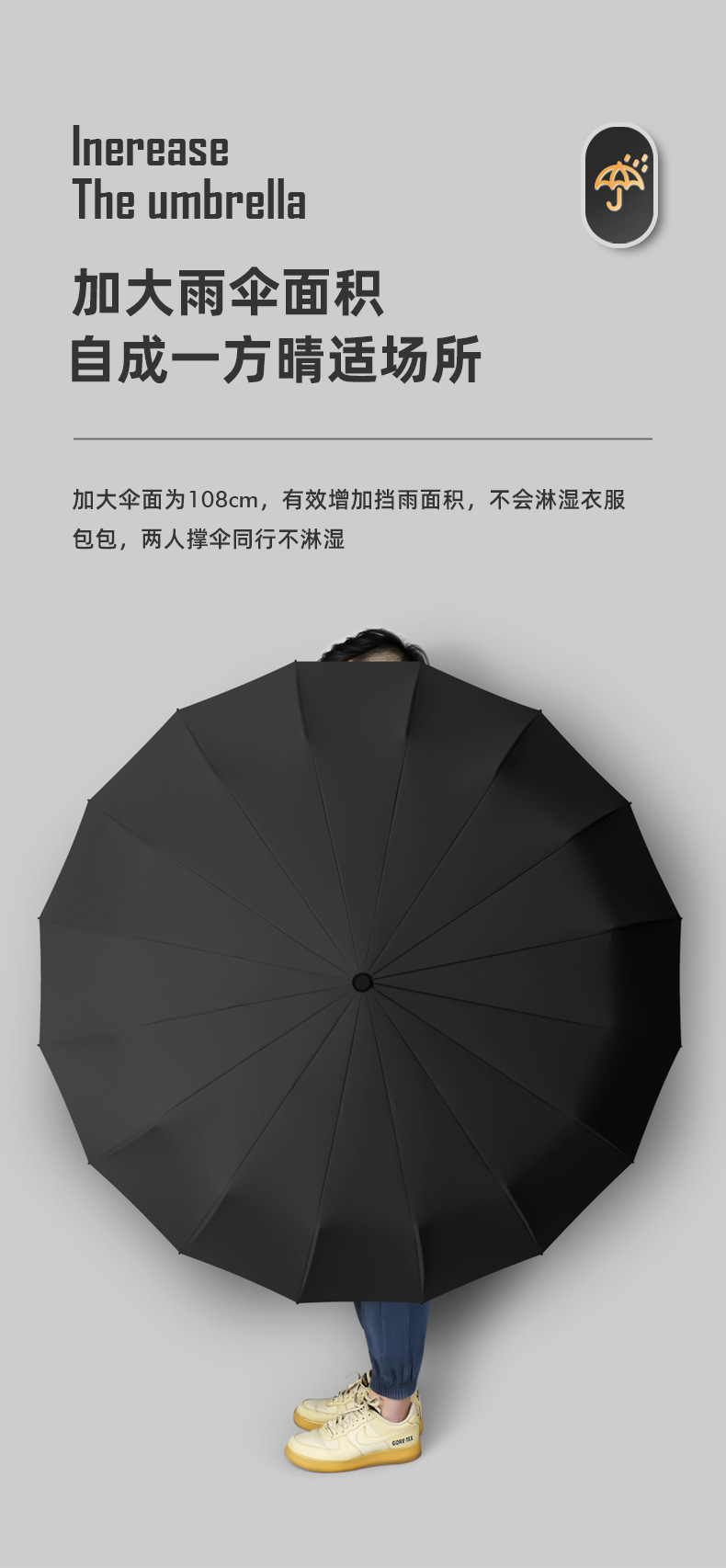 批发24骨全自动雨伞木详情图09