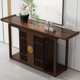 Entrance Cabinet New Chinese-style Solid Wood Zen Style Fragrance Case Modern Entry Table Simple Decorative Cabinet Living Room End View Table