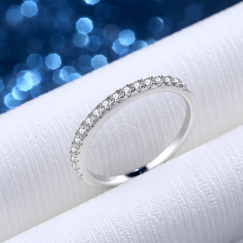 Evening Party, Engagement Occasion 925 Sterling Silver Material 925 Sterling Silver Moissanite High Carbon Diamond Round Rings Moissanite Rings