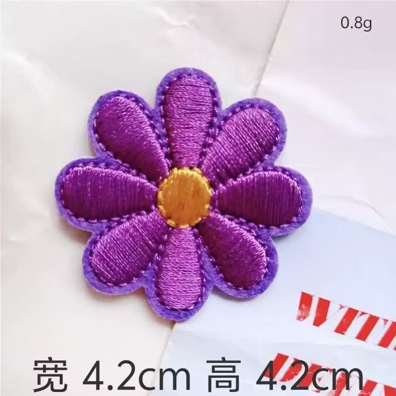 高品質の生地、絶妙な職人技、カラフルな小さな花のコンピュータ刺繍布ステッカー、DIY手作り装飾布ステッカー、国境を越えた卸売|undefined