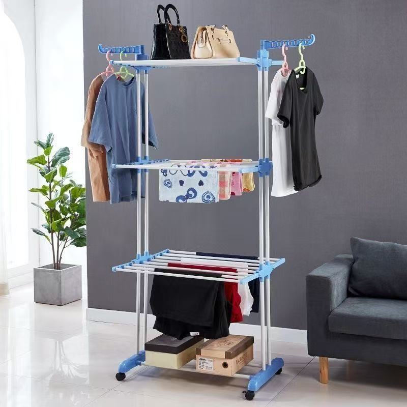 percha de secado móvil multicapa percha de secado de toallas percha de secado de piso plegable percha de secado de doble varilla percha de secado de ropa