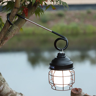 Outdoor Multi-functional tent light hook bold camping light rack two-way pig tail S-type double-headed clothes hanging portable