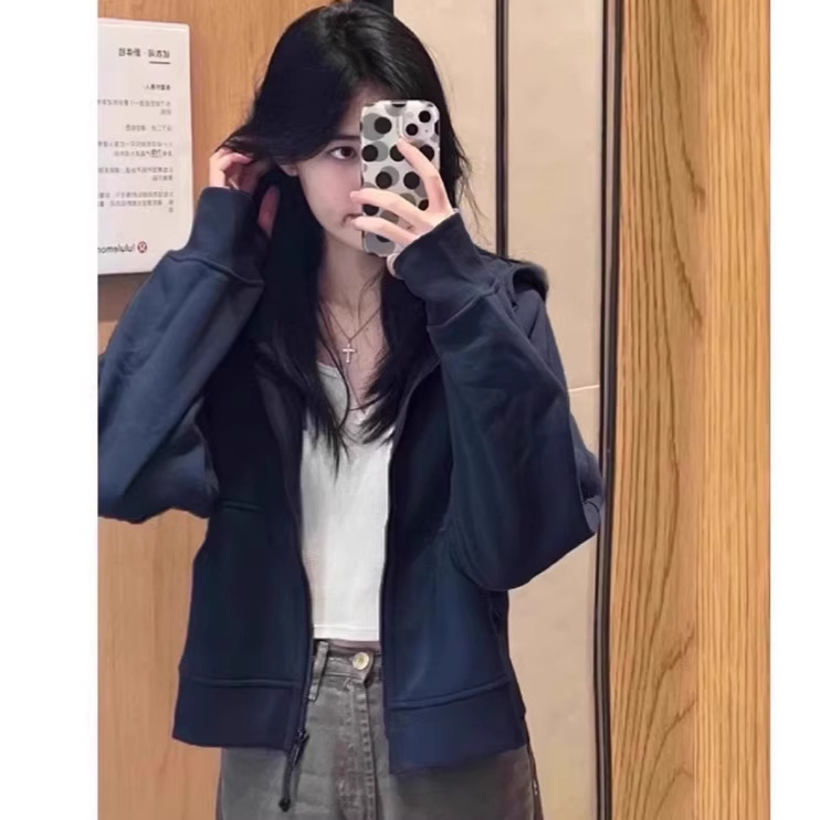 Shandong Jimo Short Hooded Sweatshirt Jacket for Women, Early Autumn 2026 New Korean Style Lazy Style Jacket for Petite Women Shandong Jimo Short Hooded Sweatshirt Jacket for Women, Early Autumn 2026 New Korean Style Lazy Style Jacket for Petite Women
