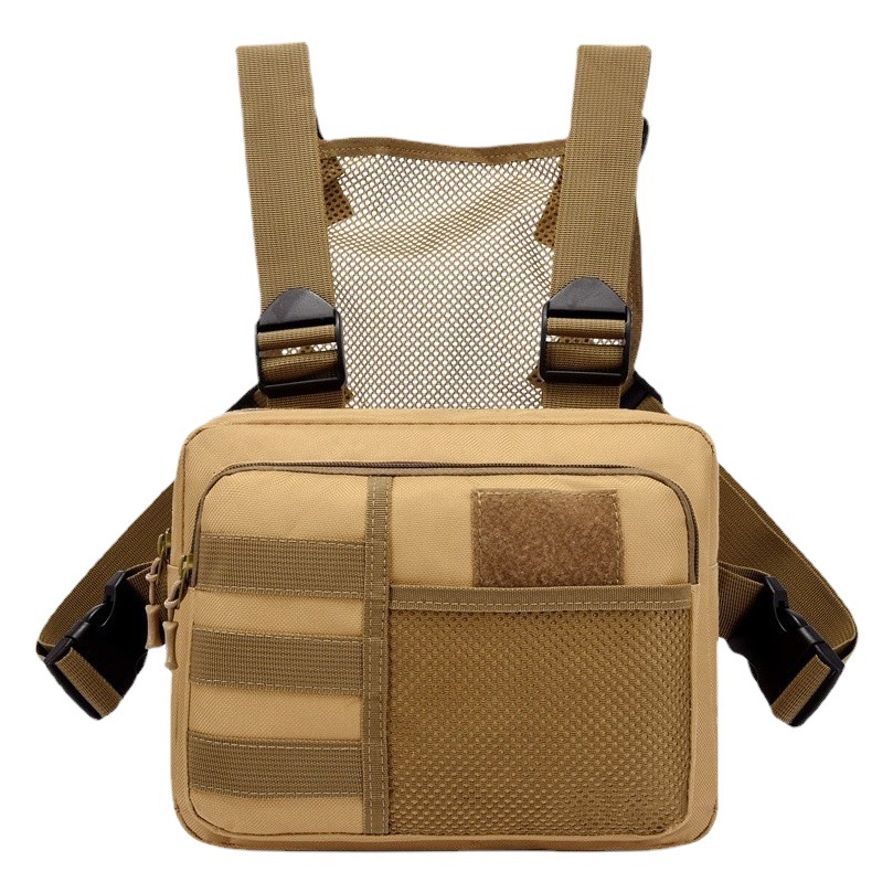 Outdoor Tactical Chest Bag Running Sports Vest Bag Camouflage Functional Trendy Backpack Casual Vest Bag Chest Hanging Bag