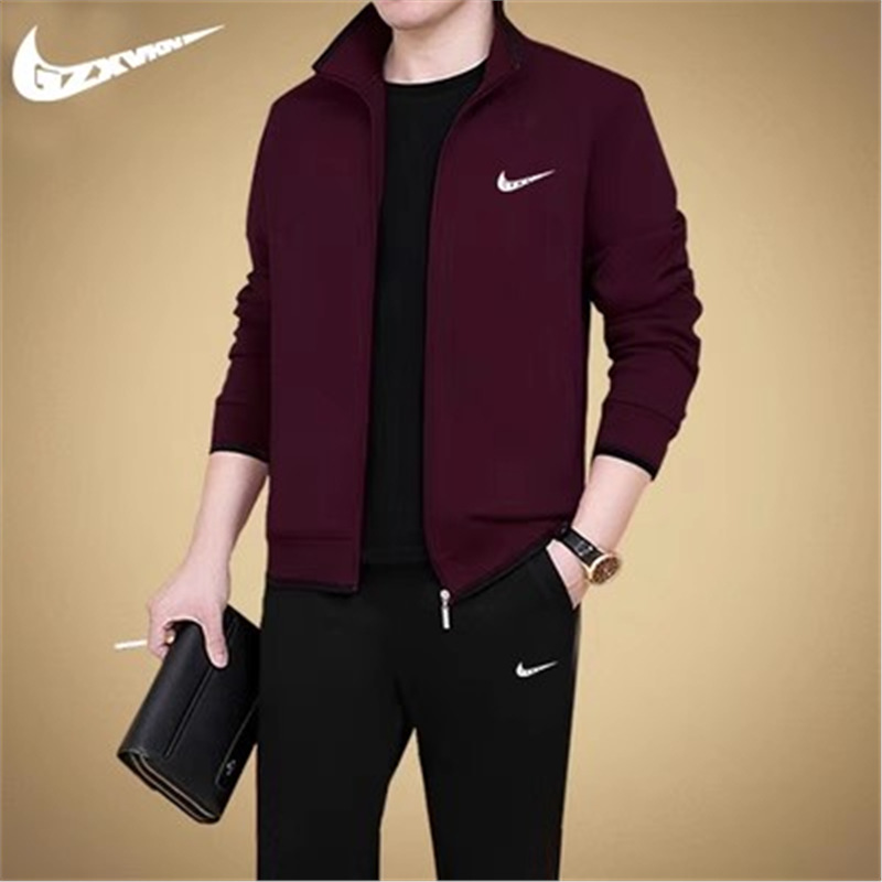 Nkd---608 dark red-long set