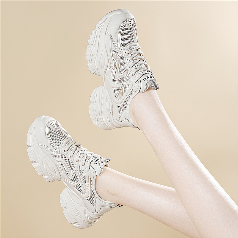 Giày sneaker nữ đế dày trắng mùa hè 2025 đế mềm thoáng khí — JST 1826-2 màu đen, JST 7142m bạc, JST 7009-1 xám xanh, JST 1826- 2m Trắng