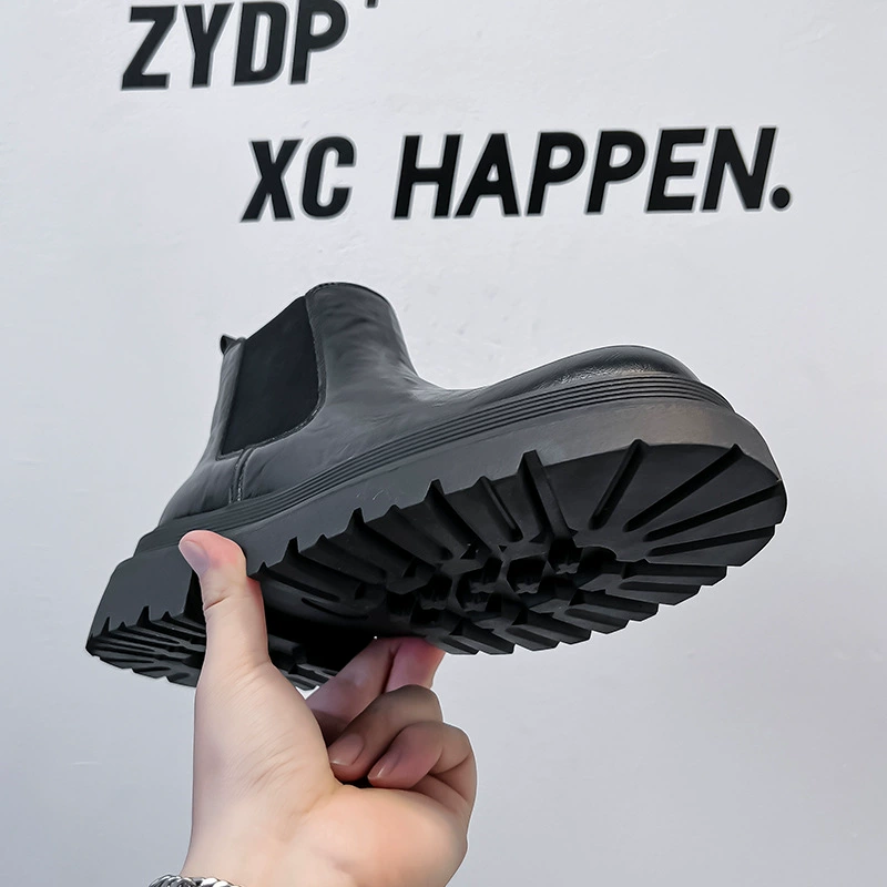 Ботинки (Martens) челси на платформе, дышащие, кожаный верх, размеры 41–44