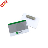 Креативный бейдж из пластиковой бумаги из ПВХ, производственная компания, карточка сотрудника, бейдж из эпоксидной смолы со сменным магнитным номером