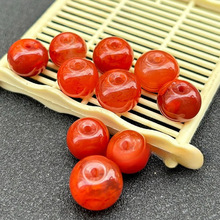 冰飘南红苹果珠南红玛瑙随型珠diy手链手串饰品配件材料单珠批发