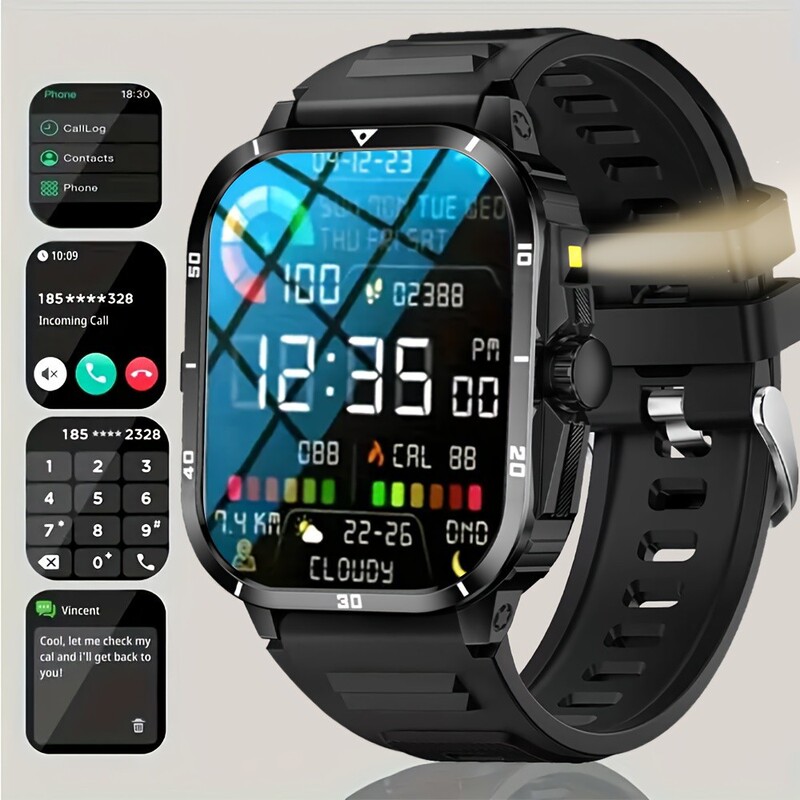 Temu Popular H24 Smart Watch Bracelet Outdoor Sports Business High-Definition Large Screen Pedometer Sleep Bluetooth Call