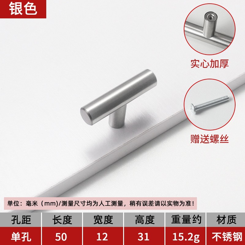 Manija minimalista moderna del cajón de la puerta del gabinete Manija de hardware del armario del Gabinete de oro americano Manija de un solo Agujero Negro Nórdico