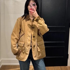 正确版早春新款RL拉夫小马网红款猎装重工中古巴恩风夹克外套男女