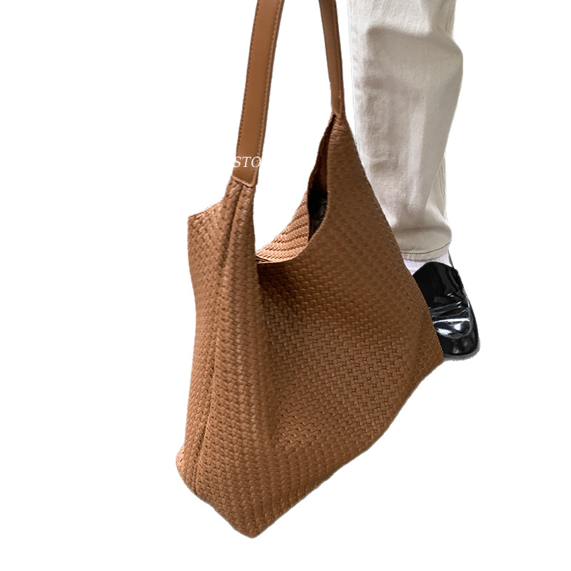 Suede Effect Crescent Zip Shoulder Tote Bag 5