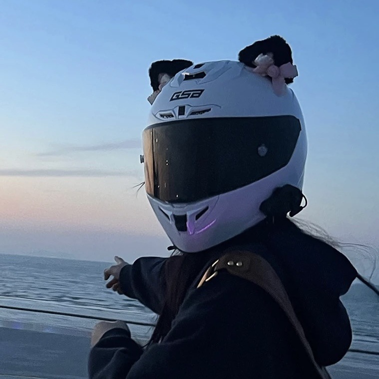 Trendy Motorcycle Full-Face Helmet Decoration Accessories Cat Ears Quick-Release Velcro Cute Cat Ears