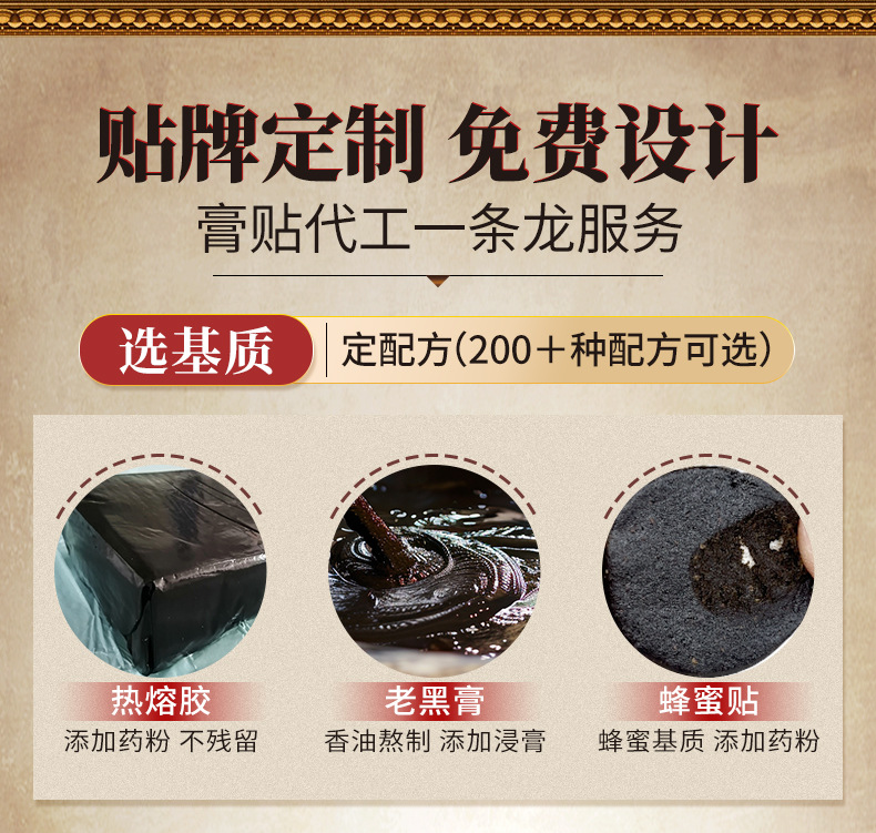 Feng Shi Old Black Herbal Plaster Patches Traditional Topical Body Care 5 Patches Per Box overview