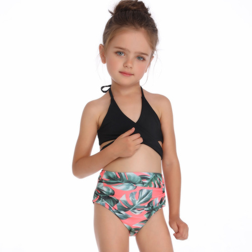 Bikini European and American girls' swimwear, girls' high-waisted swimwear manufacturer wholesale