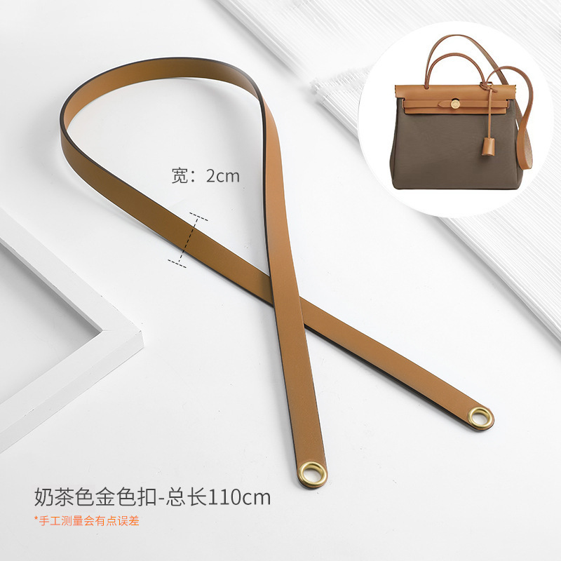 名匠適用H愛馬herbagショルダーストラップ片肩斜めショルダー杜邦紙内胆バッグ改造短本革幅バッグベルト|undefined