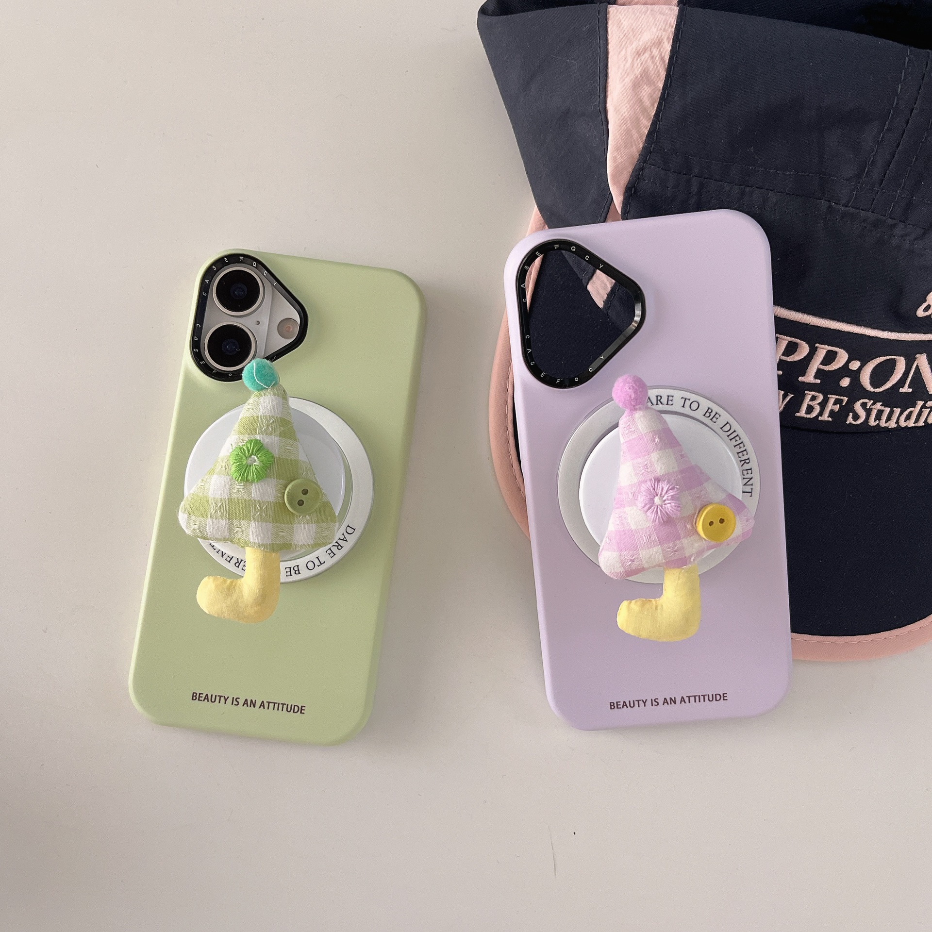 Paraguas magnético de dibujos animados lindo coreano para Apple 16ProMax funda para teléfono móvil 15Pro Simple 14/13 Nuevo 15