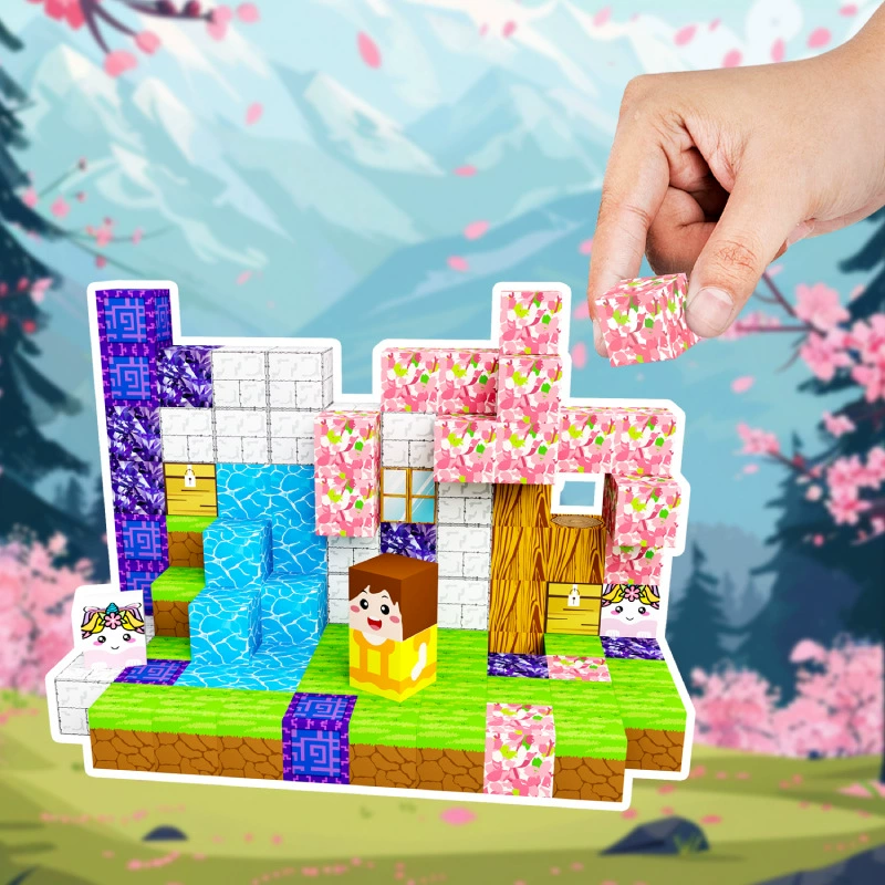 Magnetic construction set 888‑40, 100 pieces, multicoloured plastic decorations, strong magnets