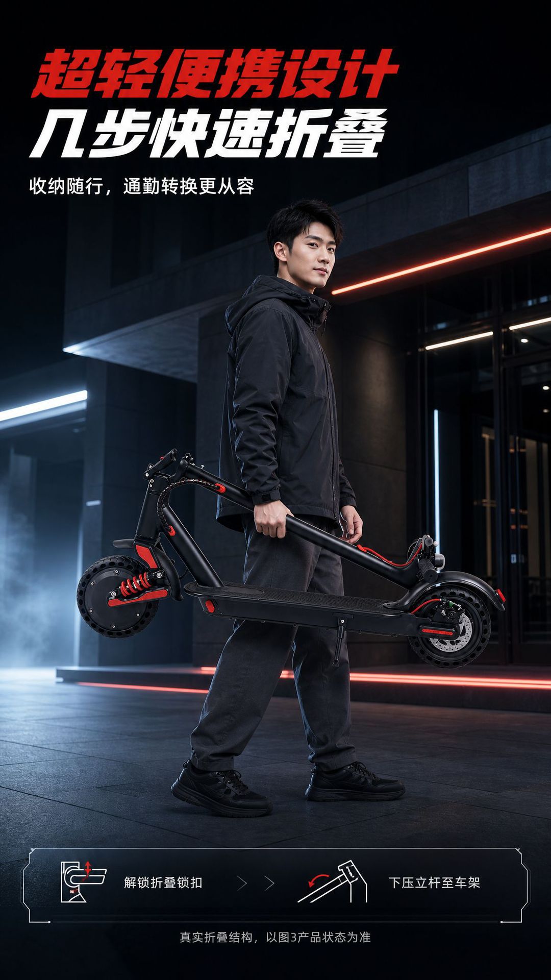 Cross-border electric scooter, aluminum alloy, foldable two-wheeled electric vehicle, small household transportation tool, long-range scooter