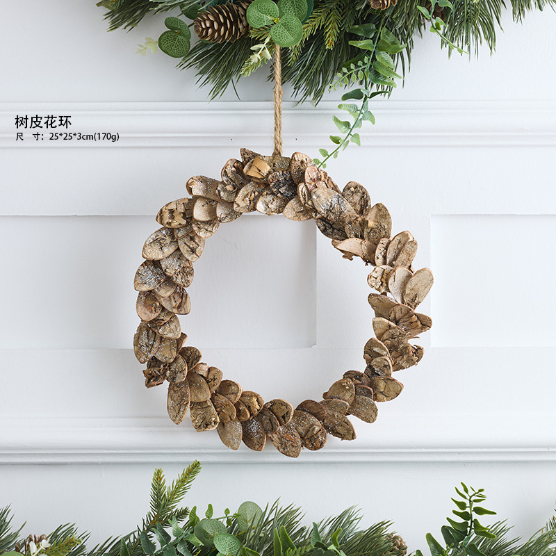 Navidad nueva estrella de cinco puntos colgante decoración navideña ventana del centro comercial colgante de madera colgante estrella hotel