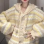 大码加厚宽松拼色毛衣