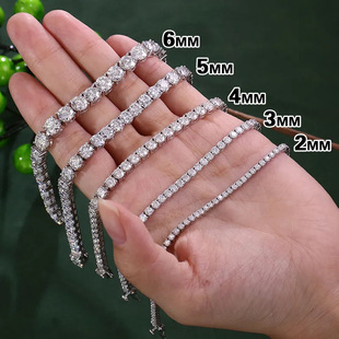 Moissanite Bracelet Women's Sterling Silver D Color Bracelet Stacked Moissanite Tennis Bracelet 925 Silver Hot Selling Amazon