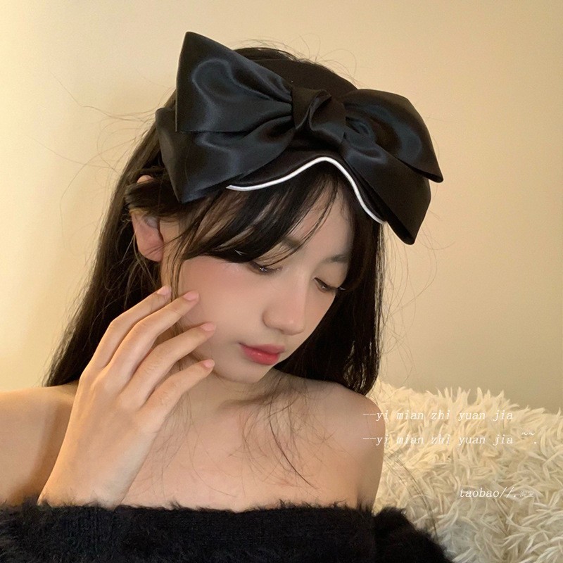 Soft Bow Blindfold Eye Mask for Women, Comfortable Sun-Shading Sleep Mask, Dark Green — detail image 3