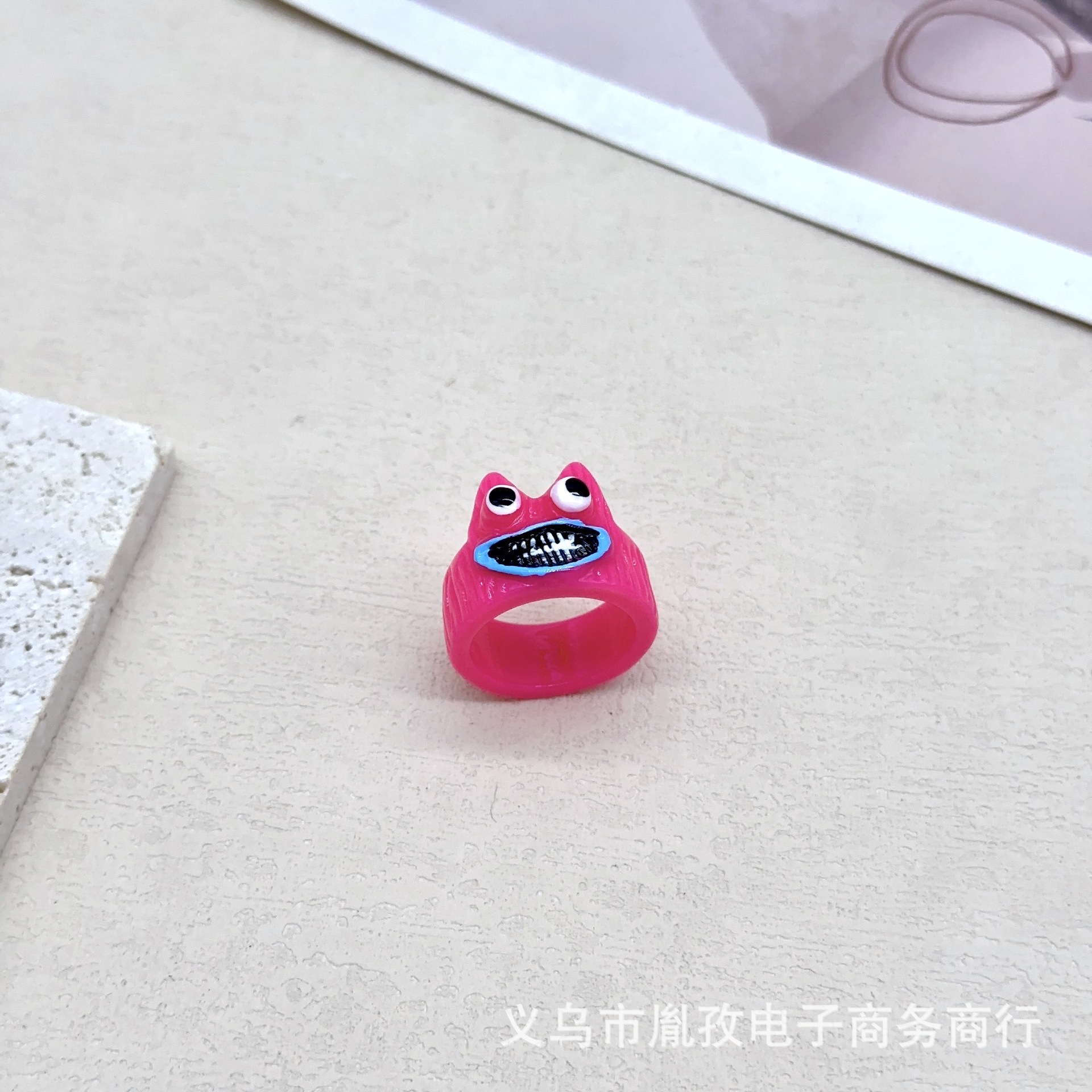 Transfronteriza nueva venta caliente creativo personalizado de dibujos animados Pequeño Diablo resina anillo vacaciones diversión divertida joyería decorativa