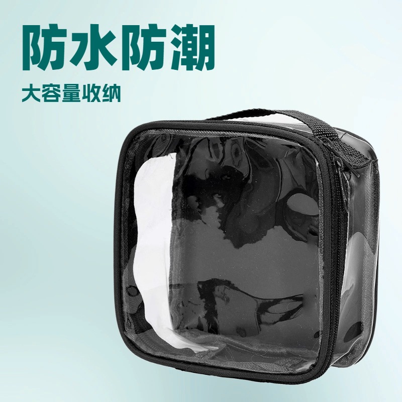 Bolsa de lavado portátil de viaje de Amazon Bolsa de cosméticos impermeable de PVC multifuncional Bolsa de almacenamiento de herramientas de belleza de gran capacidad