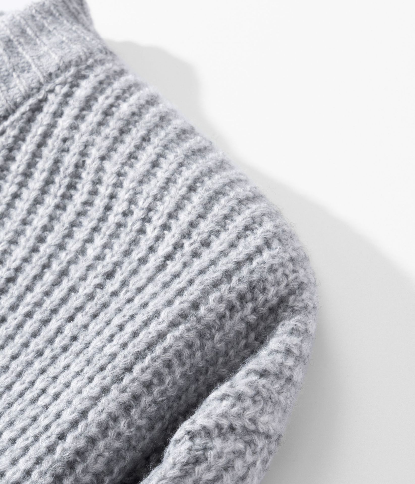 Pull homme à col en V boutonné - Pull en maille coupe ample rétro pour l'automne et l'hiver (Noir/Gris, S/M/L/XL)_voghion.com