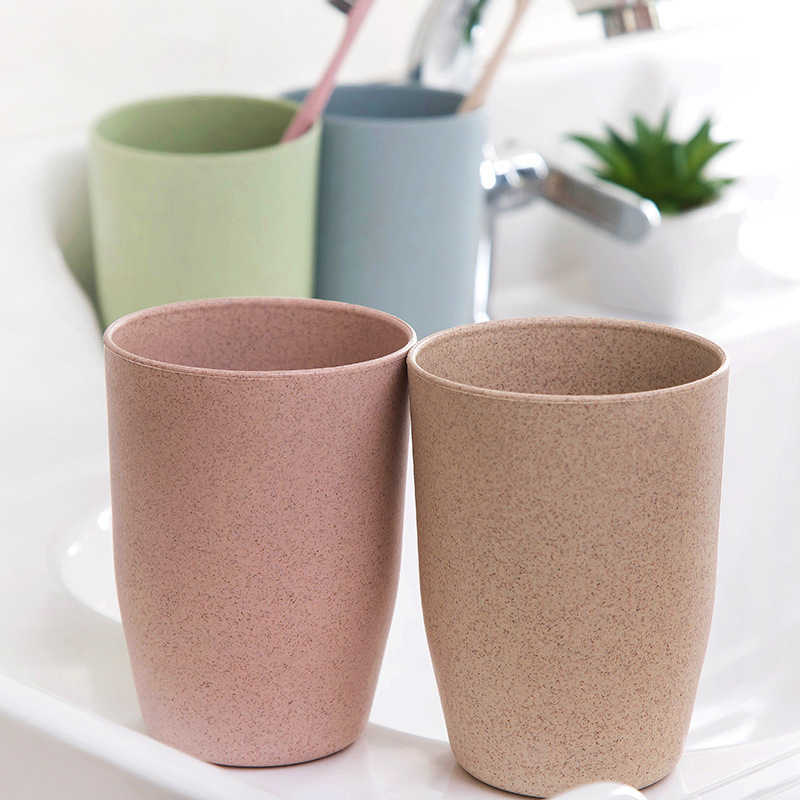 Simple and Stylish Family Wash Cup, Plain Plastic Toothbrush Cup for Couples, Wash Cup