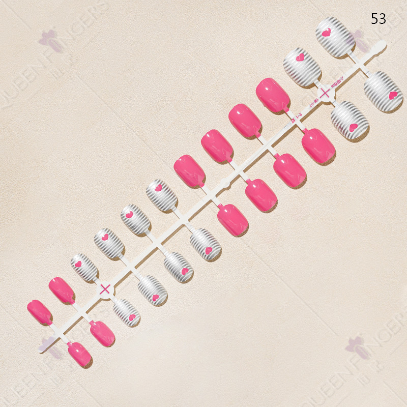 Nuevo manicure 24 piezas de banda de desgaste de uñas productos terminados manicure niños parches manicure productos terminados manicure