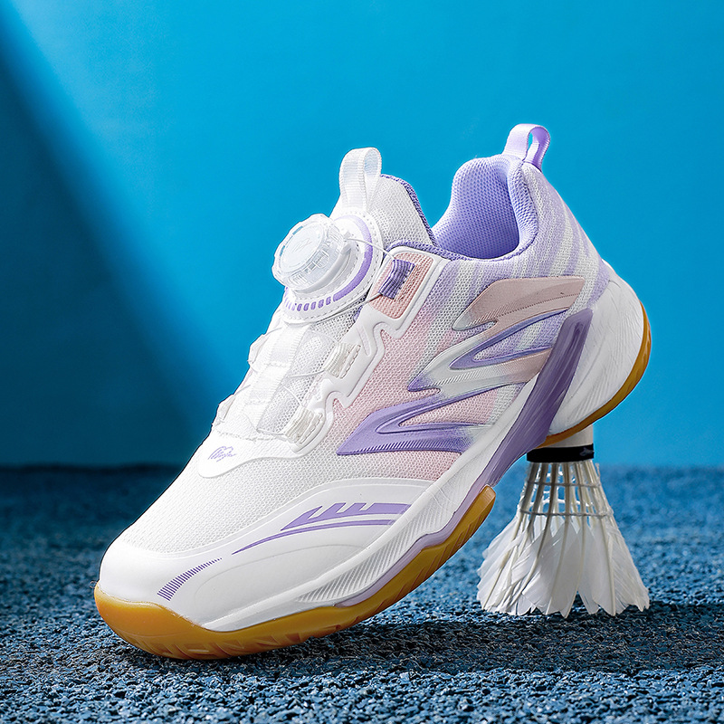 Zapatos de bádminton transfronterizos cómodos y transpirables zapatos deportivos de malla para niños zapatos de entrenamiento de perilla de amortiguación para hombres y mujeres zapatos de tenis de mesa