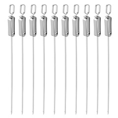 Meigo stainless steel barbecue tool BBQ grilled chicken wing needle flat metal kebab bag set batch