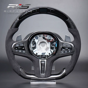 BMW G Seriyası Karbon Fiber Süet LED Qızdırılan Vibrasiyalı Sükan G20 G30 G05 G01 G22