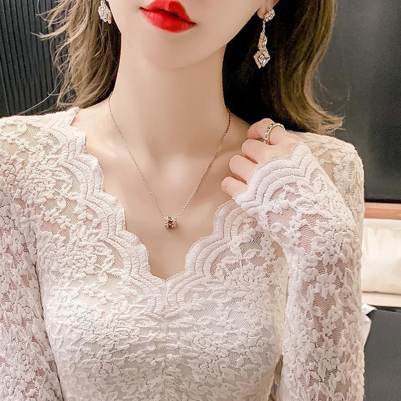 Lace silk body-friendly autumn sexy demi-season warm thermal…