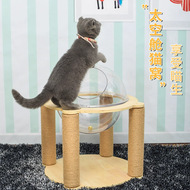 Космическая капсула кошачья рама для лазанья кошачье гнездо вилла многослойная деревянная платформа кошачья царапина стойка из сизаля для кошек Игрушка для кошек оптом